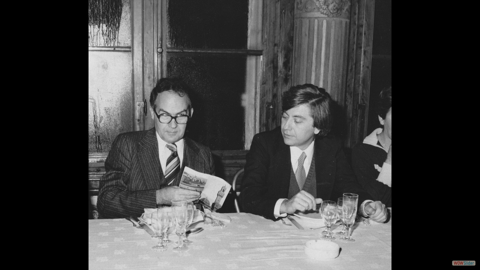 1st AICAT Conference - Firenze 17-19 December 1979 (Lafitte on the left, Della Gatta on the right during the social dinner)